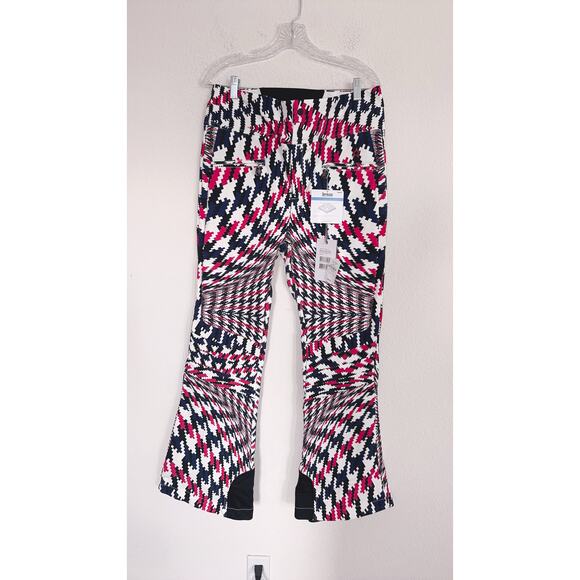 Perfect Moment Twisted Houndstooth High-Waist Aurora Flare Ski Pant XL - Picture 6 of 8